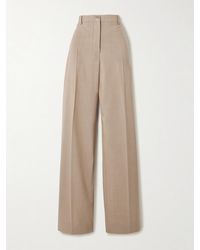 Sportmax - Salvo Pleated Grain De Poudre Wool Wide-Leg Pants - Lyst