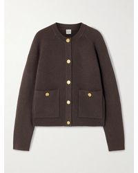 TOTEME - Cardigan En Cachemire Et Laine Mélangés Côtelés - Lyst