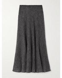 Alaïa - Pleated Mohair-Blend Midi Skirt - Lyst