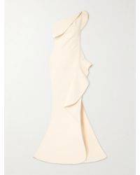 Maticevski - Provenance One-Shoulder Ruffled Draped Crepe Gown - Lyst