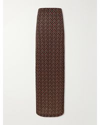 Rabanne - Floral-Jacquard Crepe Maxi Skirt - Lyst