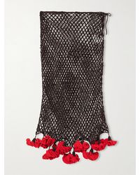 Alaïa - Crocheted Mesh Skirt - Lyst