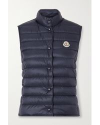 Moncler Liane Quilted Shell Down Vest - Blue