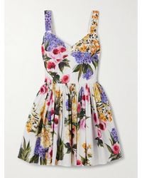 Dolce & Gabbana - Short Dress With Print - Lyst