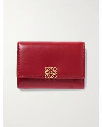 Loewe - Puffer Anagram Kleines Portemonnaie Aus Strukturiertem Leder - Lyst