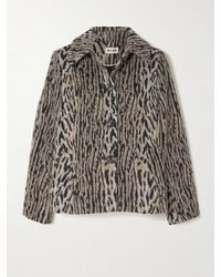 RIXO London - Tommie Leopard-Print Felt Jacket - Lyst