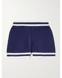 Rabanne - Shorts Aus Rippstrick Mit Streifen Und Intarsienmotiv - Lyst