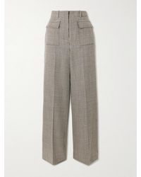JOSEPH - Laumiere Houndstooth Wool-Blend Flared Pants - Lyst