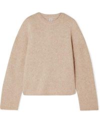 Totême Biella Oversized Knitted Sweater - Natural