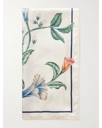 Agua Bendita - Ceiba Brisa Floral-Print Silk-Twill Scarf - Lyst