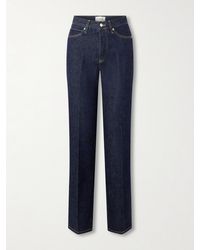 FRAME - The Vertical High-Rise Straight-Leg Jeans - Lyst