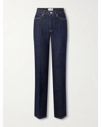 FRAME - The Vertical High-Rise Straight-Leg Jeans - Lyst