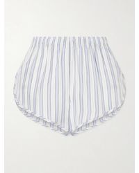 Gucci - Striped Silk-Satin Shorts - Lyst