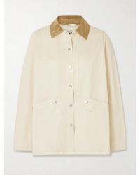 Barbour - Sonnie Corduroy-Trimmed Cotton-Canvas Jacket - Lyst