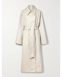 KHAITE - Minnie Belted Cotton-Blend Twill Trench Coat - Lyst