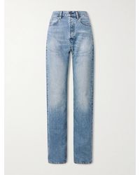FRAME - The Stack High-Rise Straight-Leg Jeans - Lyst