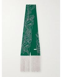 Dries Van Noten - Fringed Crystal-Embellished Silk Scarf - Lyst