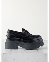 Alexander Wang - Carter Patent-Leather Platform Loafers - Lyst