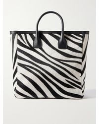 Nili Lotan - Freddie Leather-Trimmed Zebra-Print Calf Hair Tote - Lyst