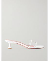 AMINA MUADDI - Andreea 45 Leather-Trimmed Pvc Sandals - Lyst