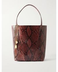 Chloé - Spin Embellished Snake-Effect Leather Tote - Lyst