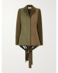 Loewe - Buckle-Embellished Color-Block Wool-Blend Felt Blazer - Lyst