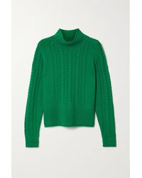 See By Chloé Cable-knit Turtleneck Jumper - Green