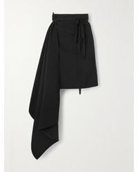 Ann Demeulemeester - Draped Wool Midi Wrap Skirt - Lyst