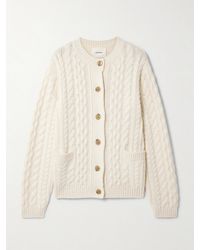Lisa Yang - Ditte Cable-Knit Cashmere Cardigan - Lyst