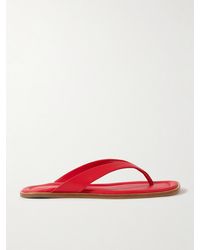 STAUD - Dante Leather Thong Sandals - Lyst