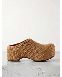 Marni - Sabot Raffia Platform Clogs - Lyst