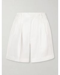 Lisa Yang - Pleated Silk-Twill Shorts - Lyst