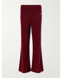 Victoria Beckham - Alina Merino Wool And Cashmere-Blend Flared Pants - Lyst