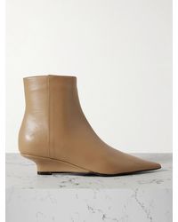 TOTEME - The Sharp Leather Ankle Boots - Lyst
