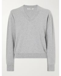 ÉTERNE - Cotton And Cashmere-Blend V-Neck Sweater - Lyst