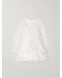 Rime Arodaky - Mar Layered Ruffled Bead-Embellished Tulle And Silk-Organza Mini Dress - Lyst