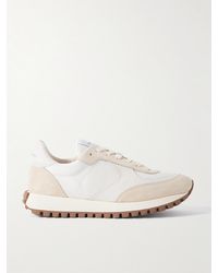 Gianvito Rossi - Gravel Suede, Leather And Shell Sneakers - Lyst