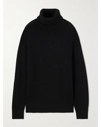 TOTEME - Oversized Ribbed Organic Cotton And Cashmere-Blend Turtleneck Sweater - Lyst