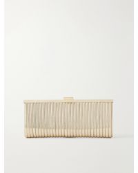 Aquazzura - Heatwave Metallic Leather Clutch Bag - Lyst