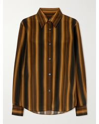 Marni - Striped Cotton And Silk-Blend Shirt - Lyst