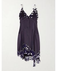 Isabel Marant - Asymmetric Sequin-Embellished Silk-Satin Midi Dress - Lyst