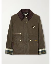 Barbour - Cottingham Corduroy-Trimmed Waxed Cotton-Canvas Jacket - Lyst