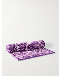 Dolce & Gabbana - Printed Cotton-Terry Beach Towel - Lyst
