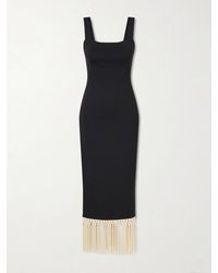 ‎Taller Marmo - Lido Fringed Jersey Midi Dress - Lyst