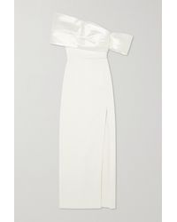 Solace London - Alexis Off-the-shoulder Crepe And Satin-twill Gown - Lyst