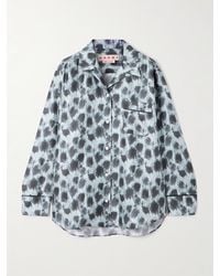 Marni - Hemd Aus Bedrucktem Seiden-Twill - Lyst