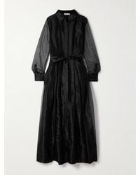 Jonathan Simkhai - Montgomery Belted Pleated Organza Midi Dress - Lyst
