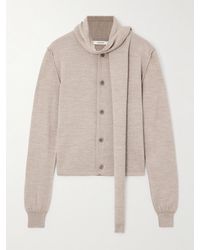 Lemaire - Asymmetrischer Cardigan Aus Einer Wollmischung - Lyst