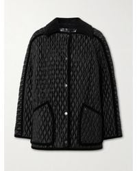 Burberry - Veste Matelassée En Tissu Technique À Finitions En Velours De Coton Côtelé - Lyst