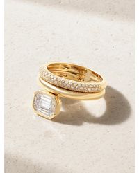 SHAY - Floating Bezel 18-Karat Diamond Ring - Lyst